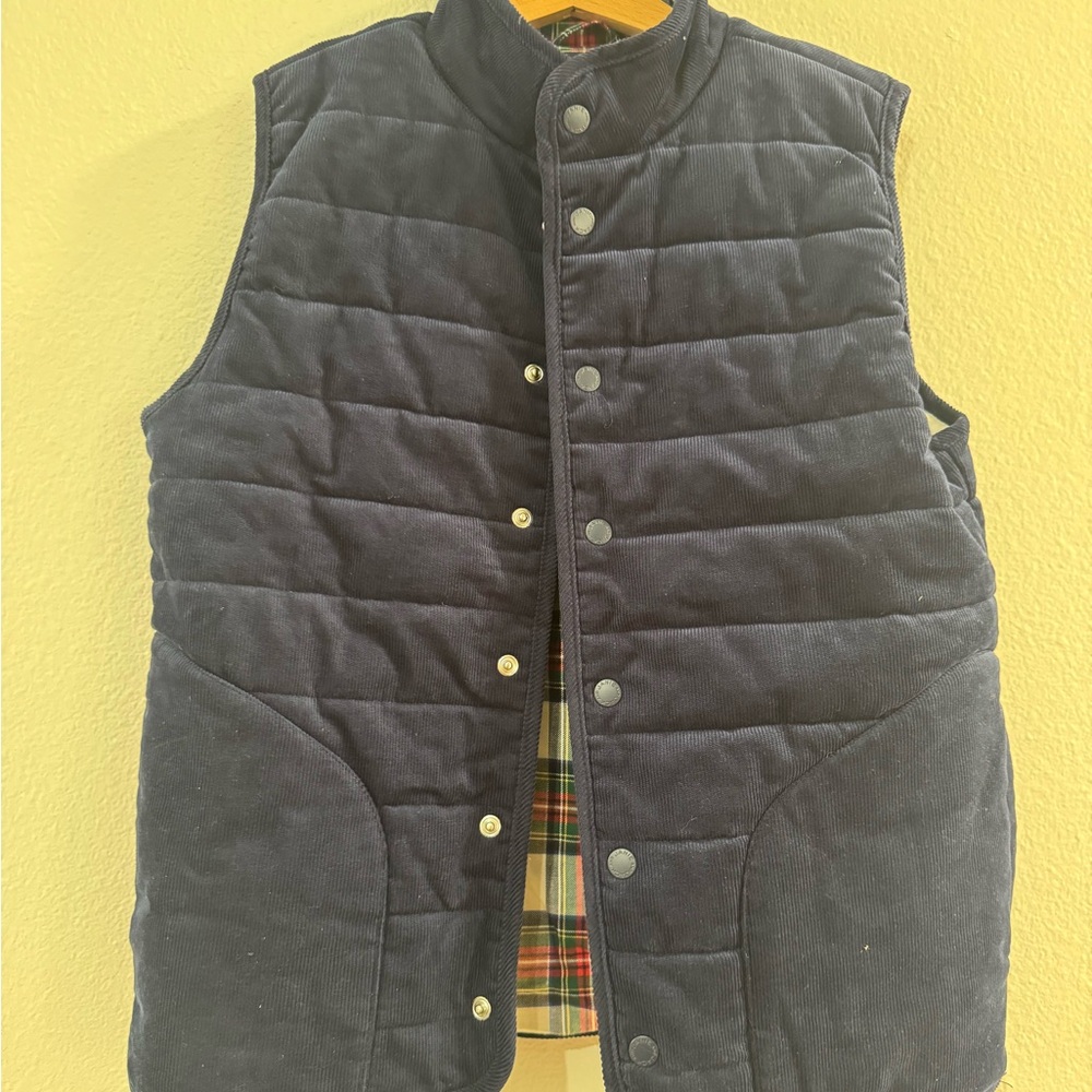 Janie and Jack Dark Blue Quilted Vest